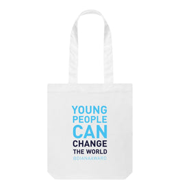 White Change the World Tote