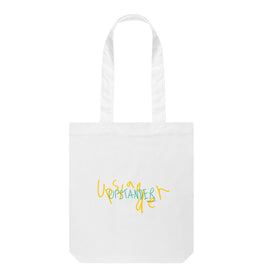 White Upstander Tote